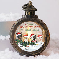 Thumbnail for On The Naughty List Dog Cat Christmas LED Light Ornament, Christmas Gift