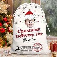 Thumbnail for Personalized Santa Sack - Christmas Gift For Family - Upload Face Photo With Santa Hat