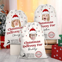 Thumbnail for Personalized Santa Sack - Christmas Gift For Family - Upload Face Photo With Santa Hat