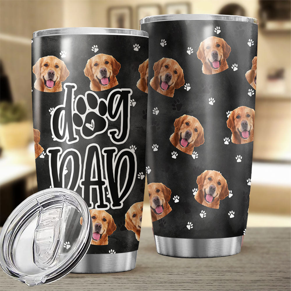 Dog Mom Dog Dad Photo Upload Tumbler, DIY Gift For Pet Lovers