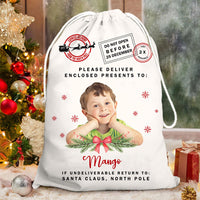 Thumbnail for Personalized Santa Sack - Christmas Gift For Family & Pet Lover - Santa Sack With Photo