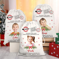 Thumbnail for Personalized Santa Sack - Christmas Gift For Family & Pet Lover - Santa Sack With Photo