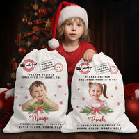 Thumbnail for Personalized Santa Sack - Christmas Gift For Family & Pet Lover - Santa Sack With Photo