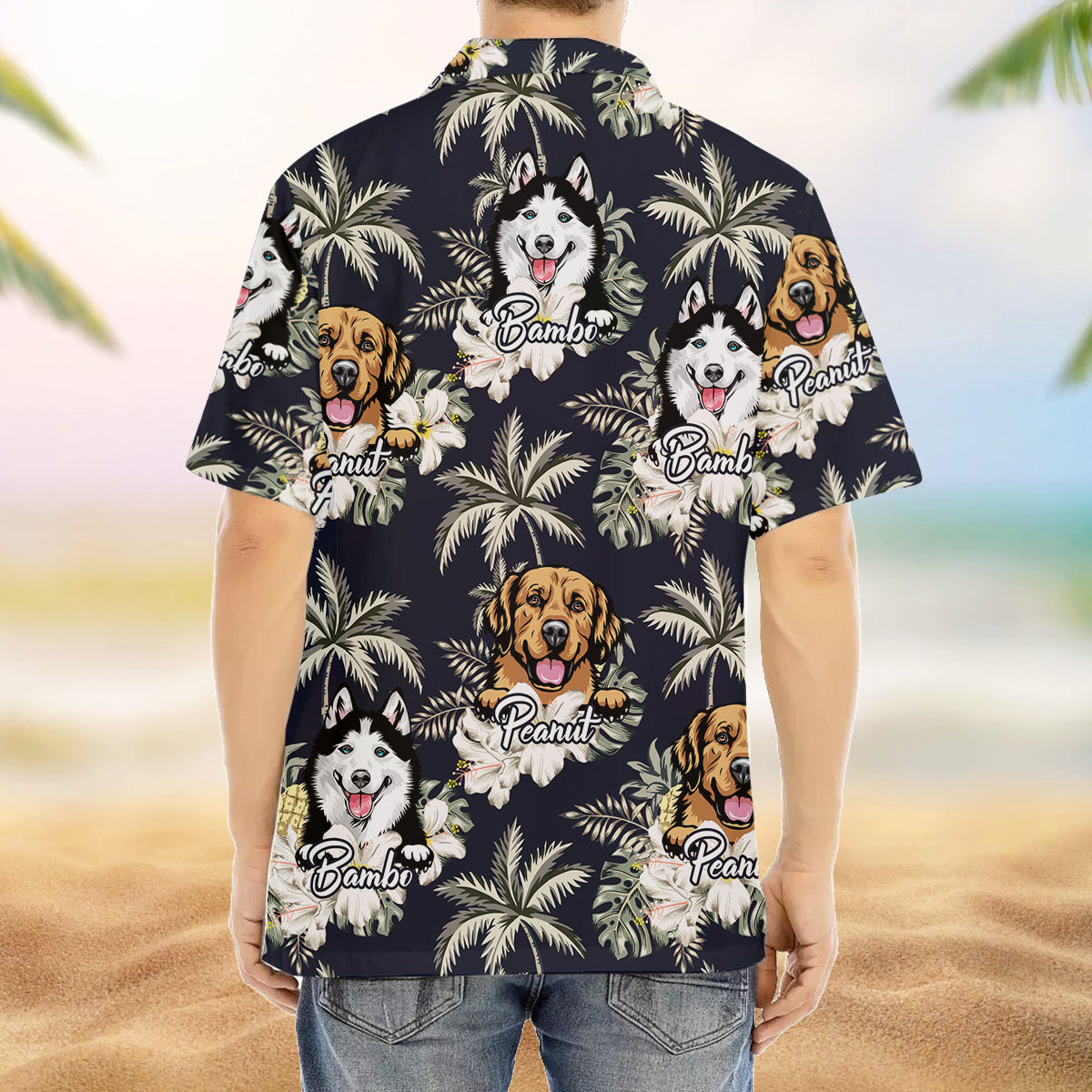 Personalized Dog Tropical Hawaiian Shirt, Custom Pet Photo Gift