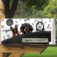 Thumbnail for Leather Pattern Dog Personalized Mailbox Decal- Gift for Dog Lovers